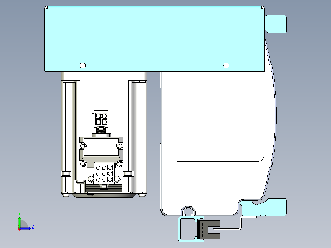 威洛博VBF同步带传动一般环境VBF14-L45-S2150-BRD-ZP40-C3左视图
