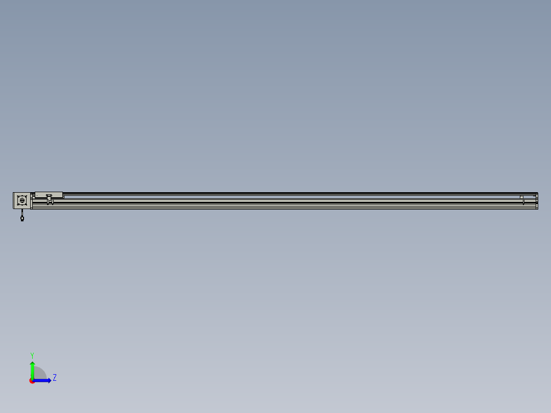 东锦同步带传动-直线滑台模组DH170B-L150-S2500-BL-P400W-C3左视图