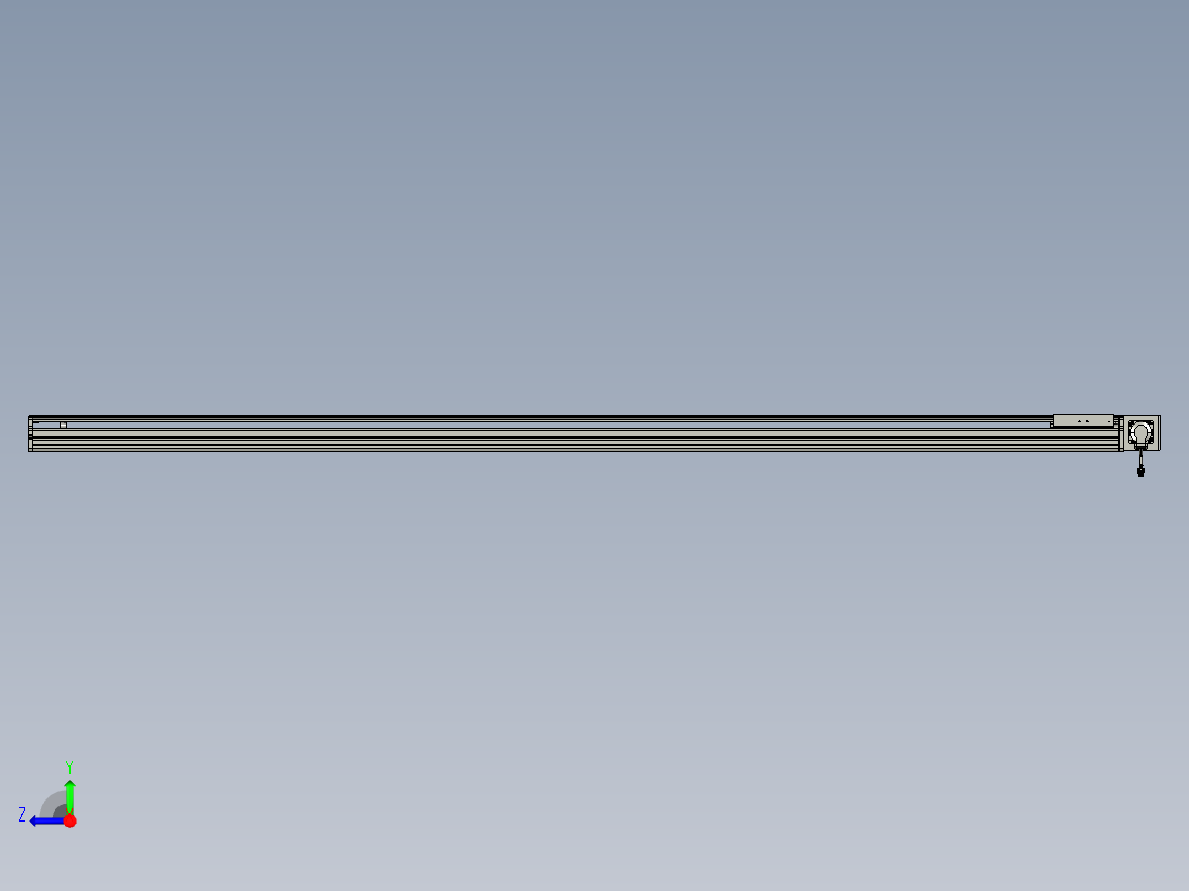 东锦同步带传动-直线滑台模组DH170B-L150-S2500-BL-P400W-C3右视图