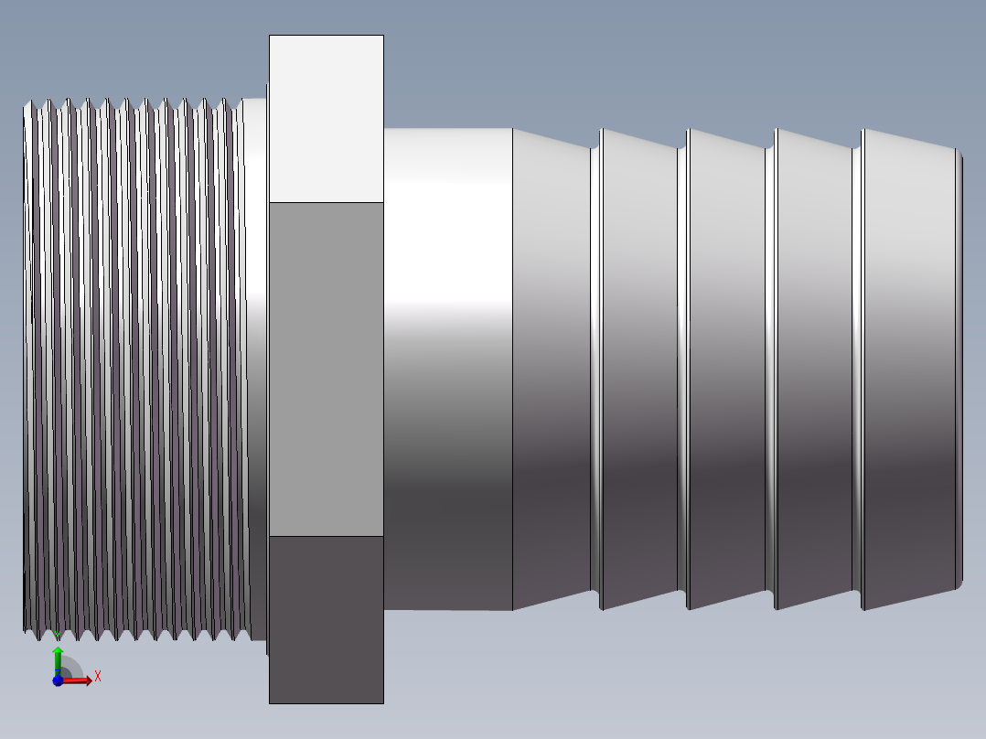 水管接头-有边 [DN50X52.5]前视图