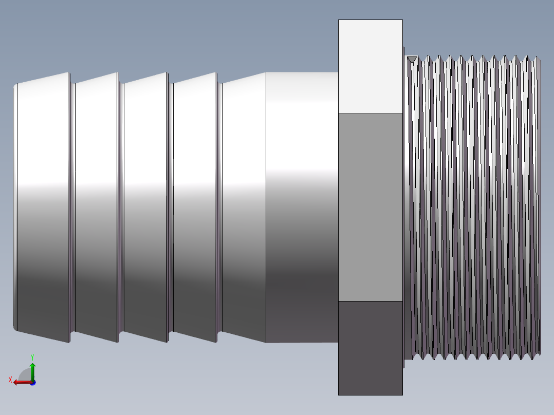 水管接头-有边 [DN50X52.5]后视图