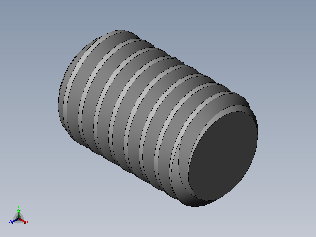 DIN 913-ISO 4026 固定螺钉-M4 L=6.SLDPRT正等轴测图