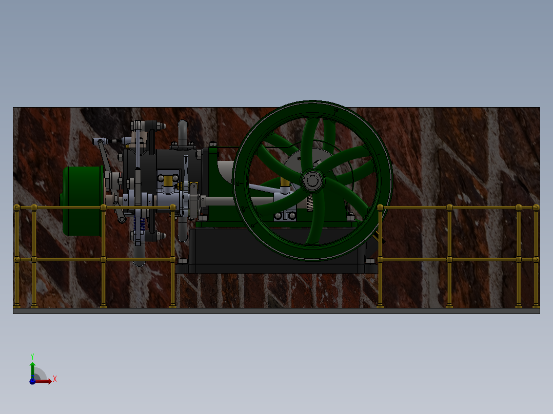 60 CC四冲程汽油发动机前视图