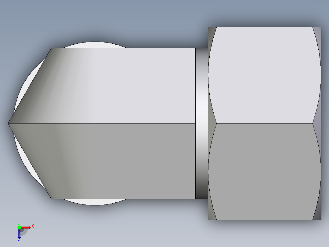 卡套式工业通用硬管接头EO_Male_stud_elbow_WE25SM71俯视图