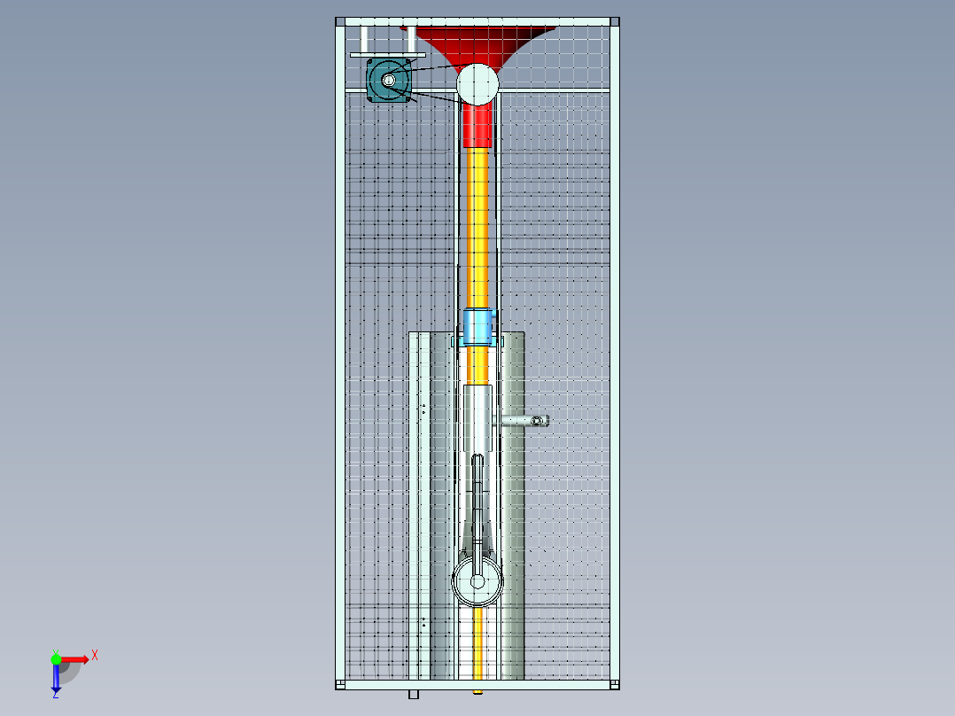 径向钻孔机俯视图