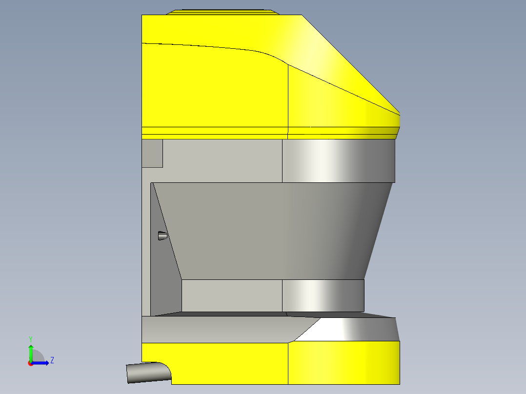 基恩士SZ-01S_04M_16V_kc图纸模型左视图