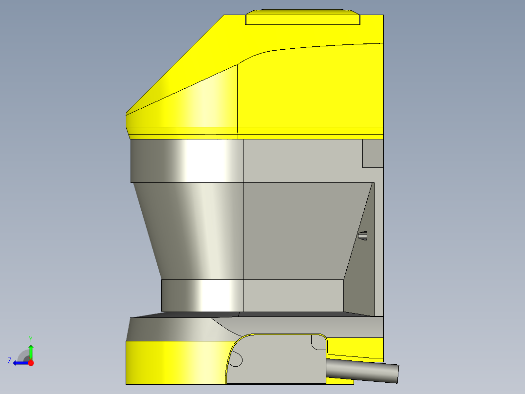基恩士SZ-01S_04M_16V_kc图纸模型右视图