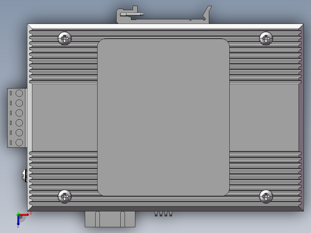 光电转换器eki-2541m三维模型俯视图