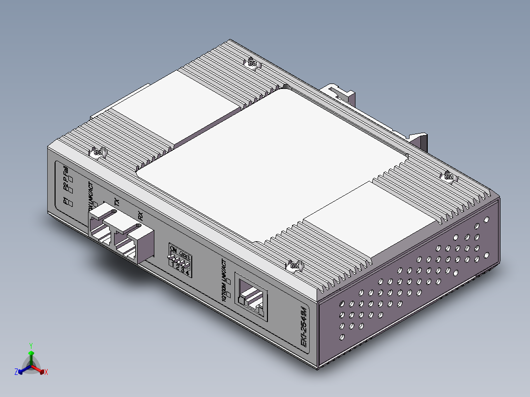光电转换器eki-2541m三维模型正等轴测图
