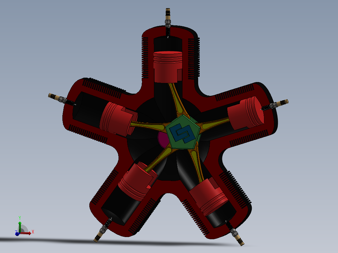 <span style='color: red'>星形</span><span style='color: red'>发动机</span>
