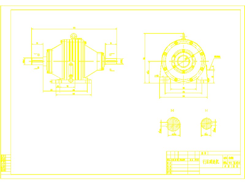 1G080--NGW行星减速器的结构设计