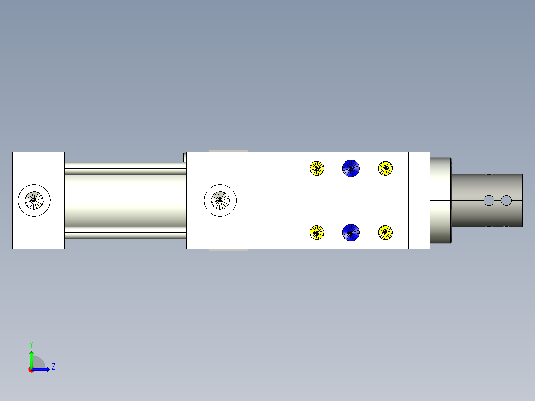 德克斯TUNKERS气缸数模SZK_40_V12_T12_TUENKERS左视图