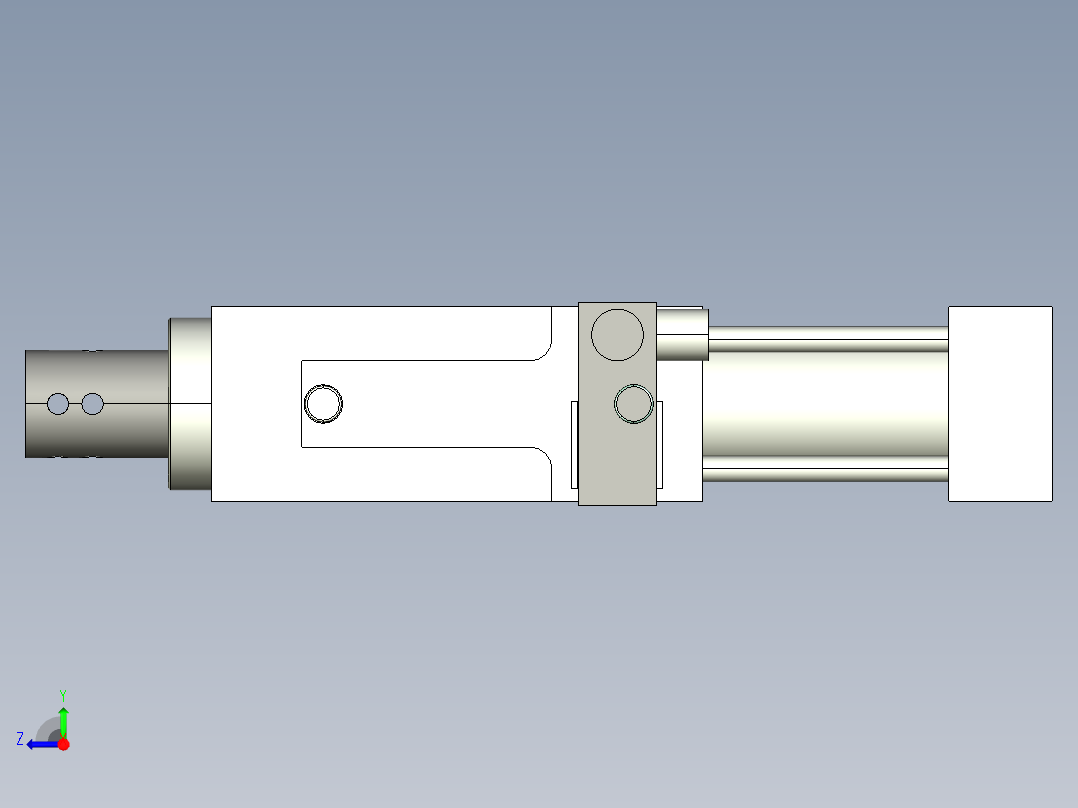 德克斯TUNKERS气缸数模SZK_40_V12_T12_TUENKERS右视图