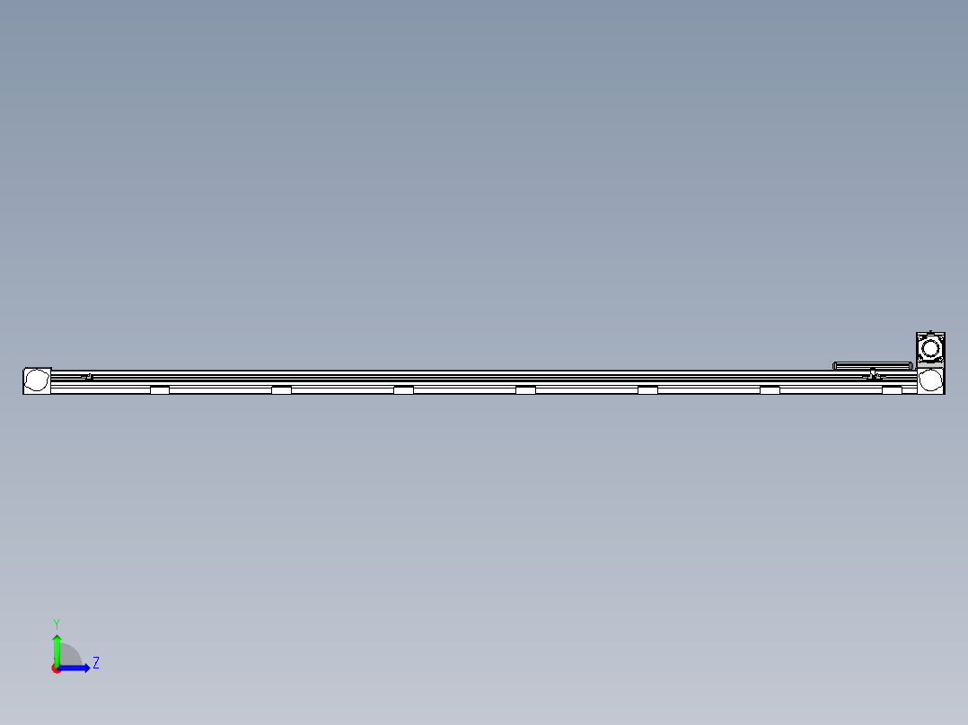 同步带滑台-欧规B8-L88-S2550-L-ZP75-D3-N10左视图