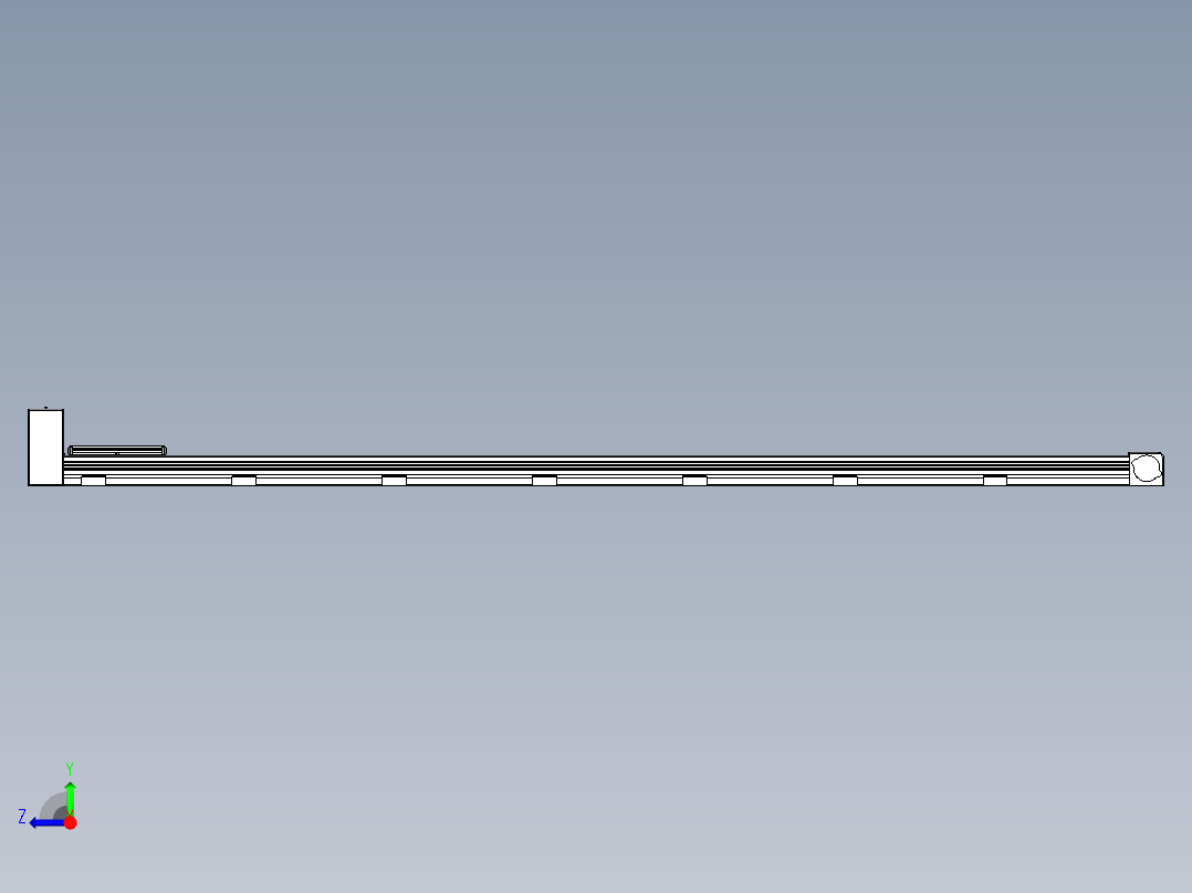 同步带滑台-欧规B8-L88-S2550-L-ZP75-D3-N10右视图