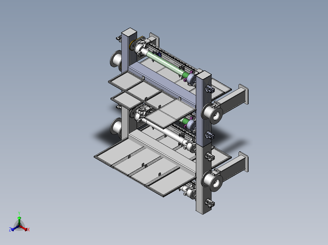 木板成形机器正等轴测图
