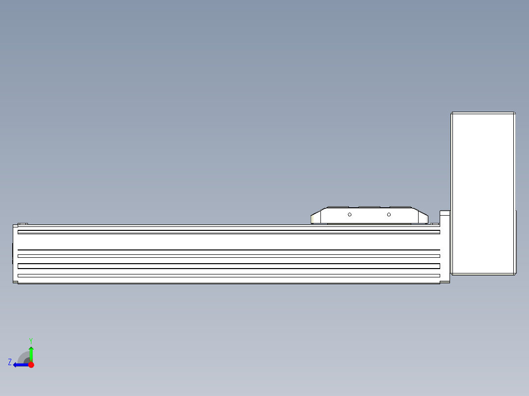 同步带全封闭直线模组TPA-HCB-85D-90-L250-LU-Y-P20-N3右视图