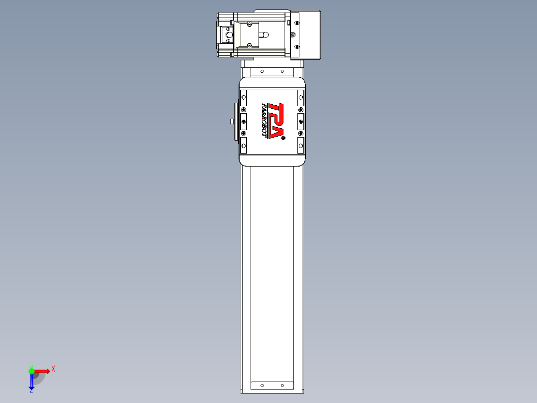 同步带全封闭直线模组TPA-HCB-85D-90-L250-LU-Y-P20-N3俯视图