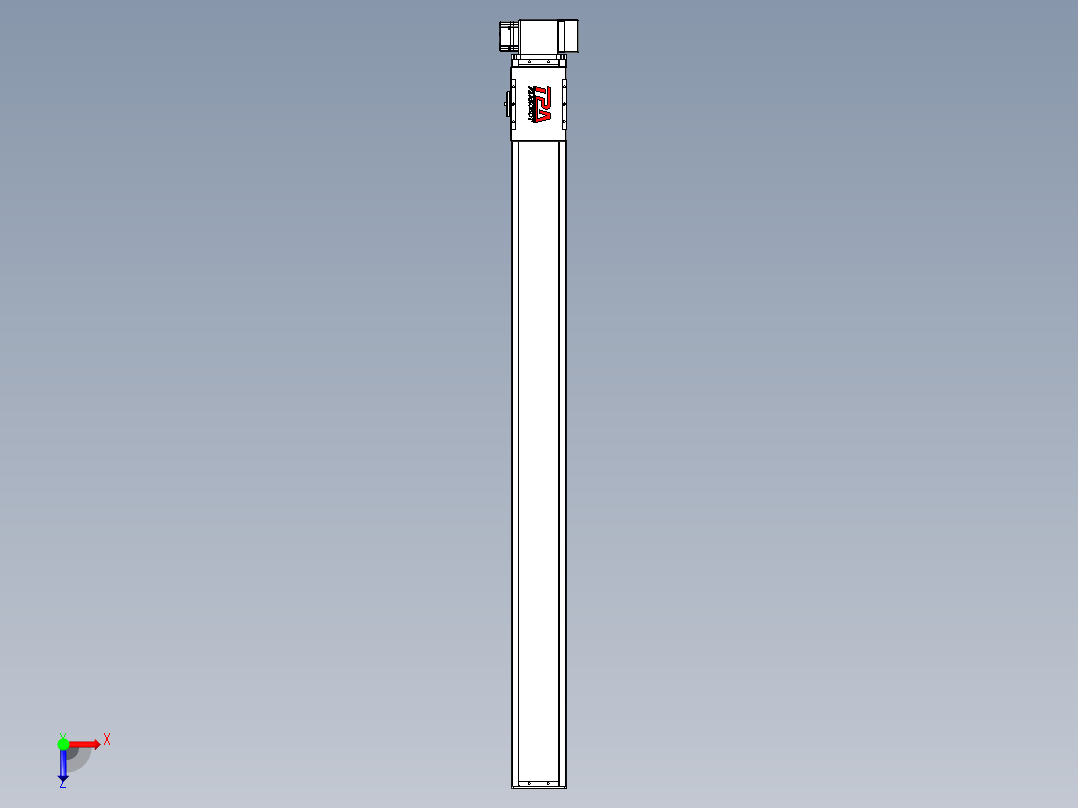 同步带全封闭直线模组TPA-HCB-110D-90-L1250-LP-C-P40-N3俯视图