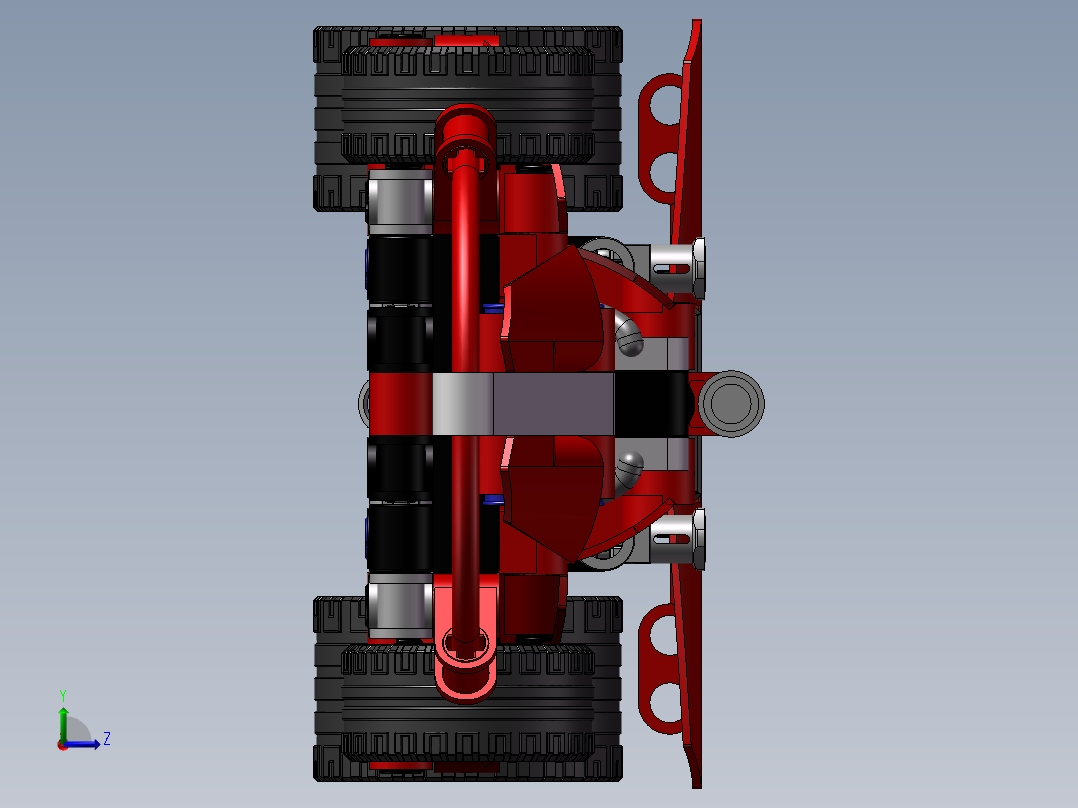 拼装玩具车模型左视图