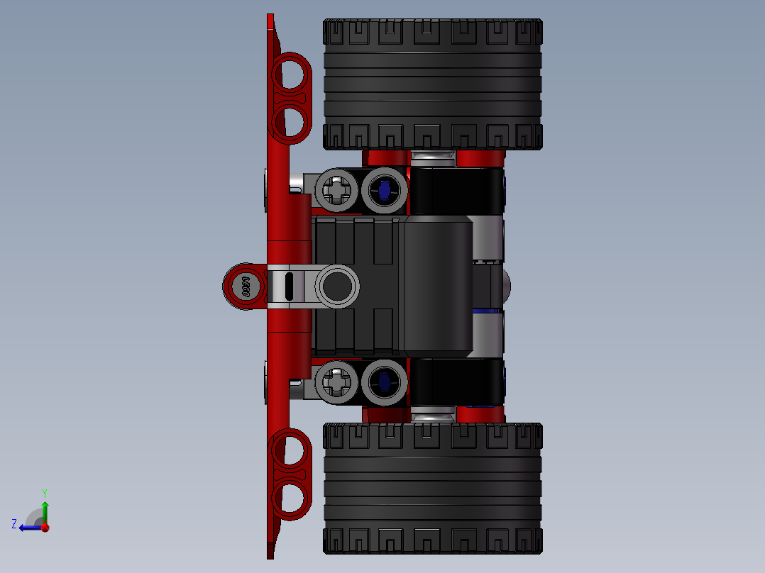 拼装玩具车模型右视图