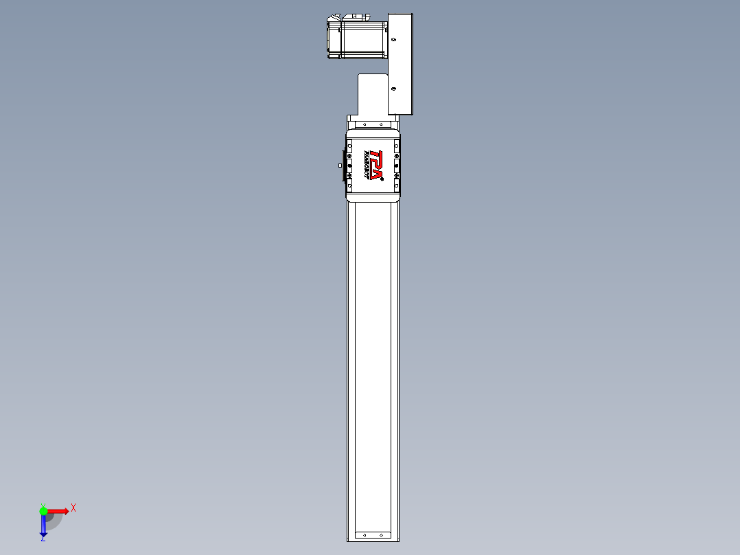 同步带全封闭直线模组TPA-HCB-85D-90-L500-ML-C-P20-N3俯视图