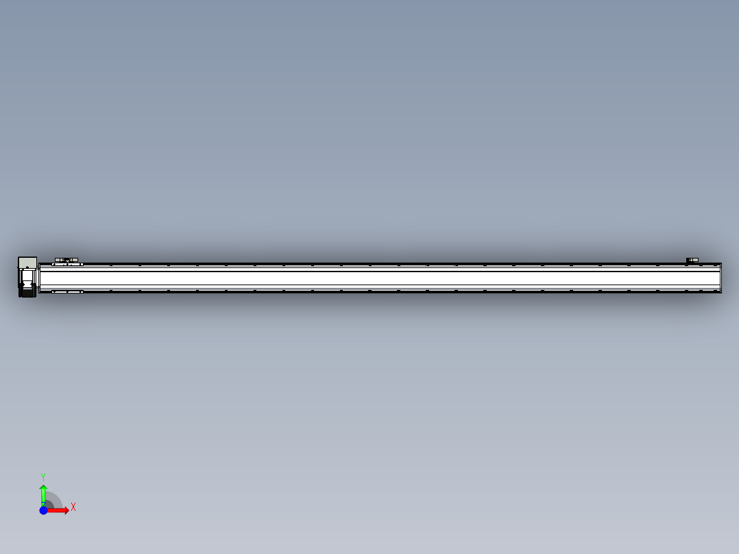 同步带滑台-半封闭B10H-L45-S2150-RU-P40-D3前视图