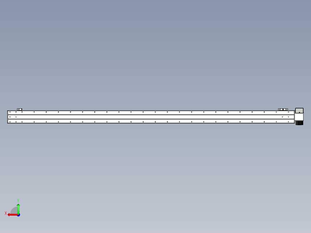 同步带滑台-半封闭B10H-L45-S2150-RU-P40-D3后视图
