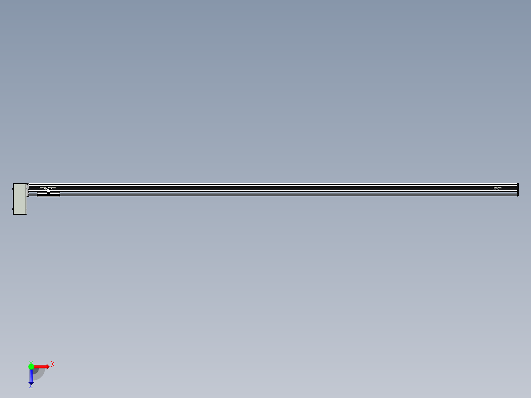 同步带滑台-半封闭B10H-L45-S2150-RU-P40-D3俯视图