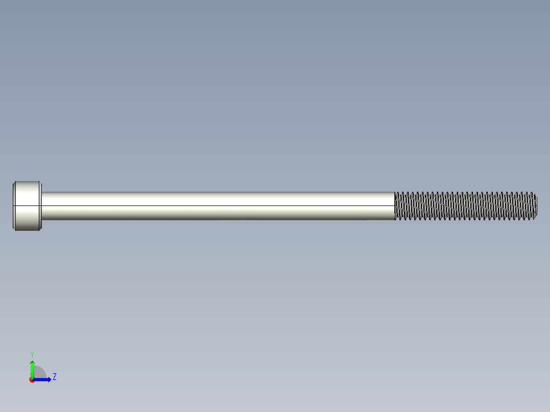 M4 x 0.7mm Thread 70mm LONG SOCKET HEAD CAP SCREW.IGS左视图