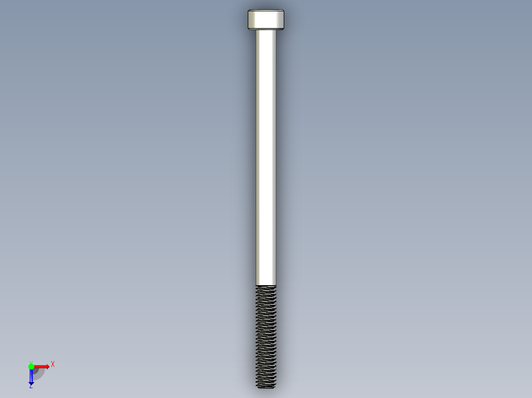 M4 x 0.7mm Thread 70mm LONG SOCKET HEAD CAP SCREW.IGS俯视图