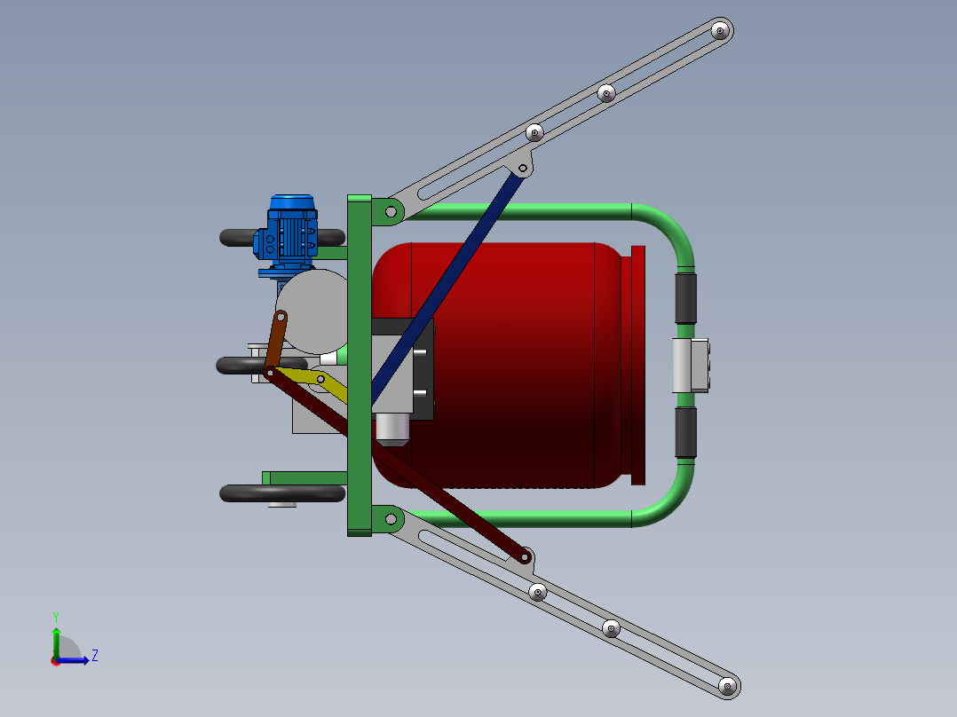 农药喷雾机sw15可编辑左视图