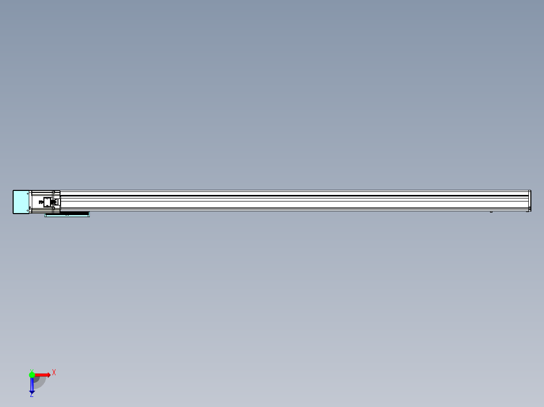 威洛博VC丝杆传动-无尘环境VC14-Lxx-C-S1500-BR-ZP75-C3俯视图