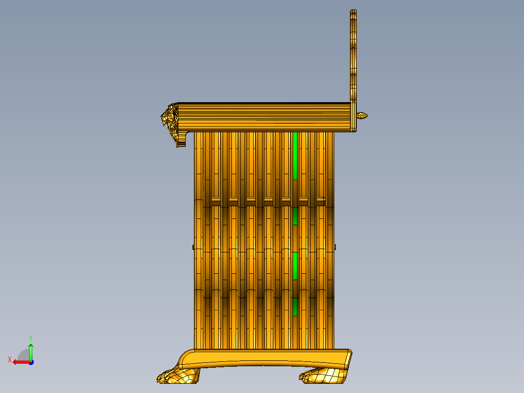 萨沃纳罗拉折叠椅椅子后视图
