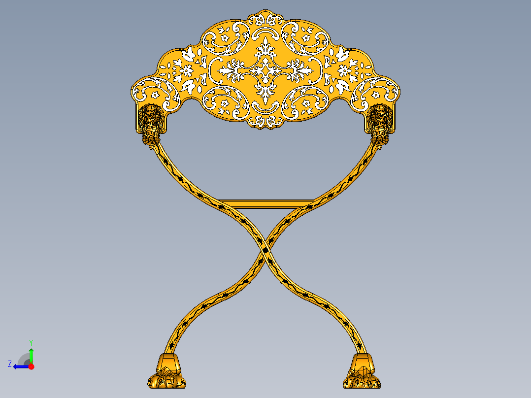 萨沃纳罗拉折叠椅椅子右视图