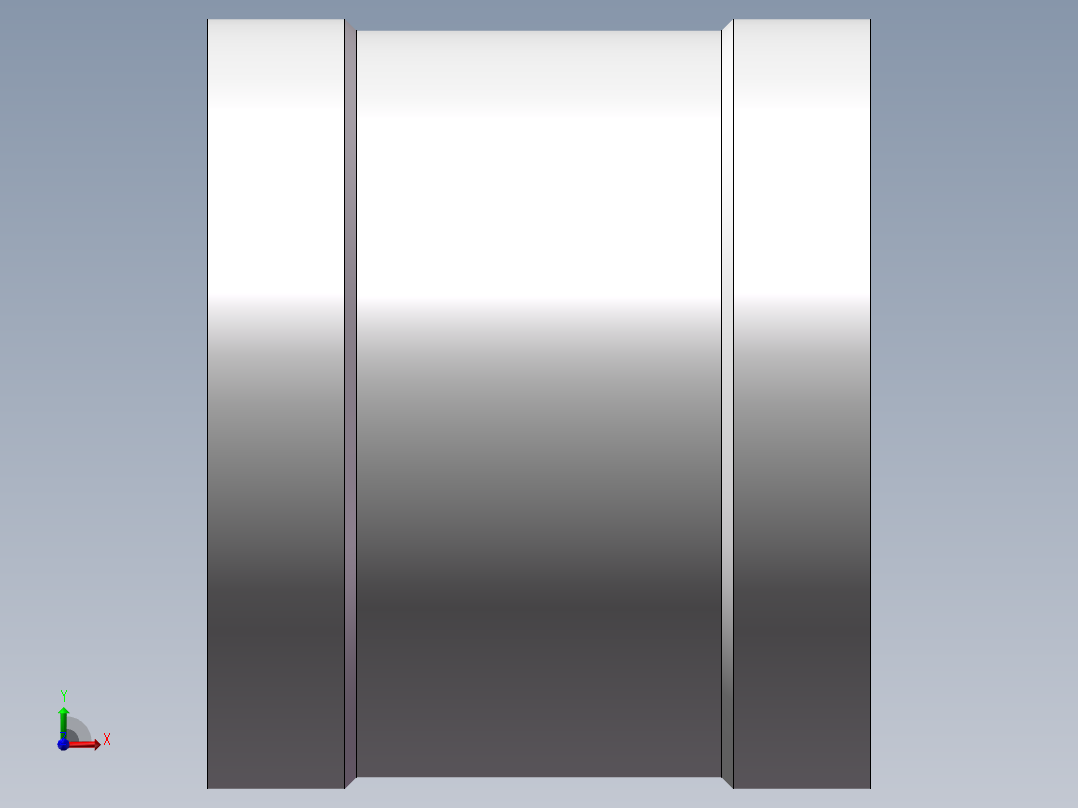 管箍-等径有边 DN50前视图