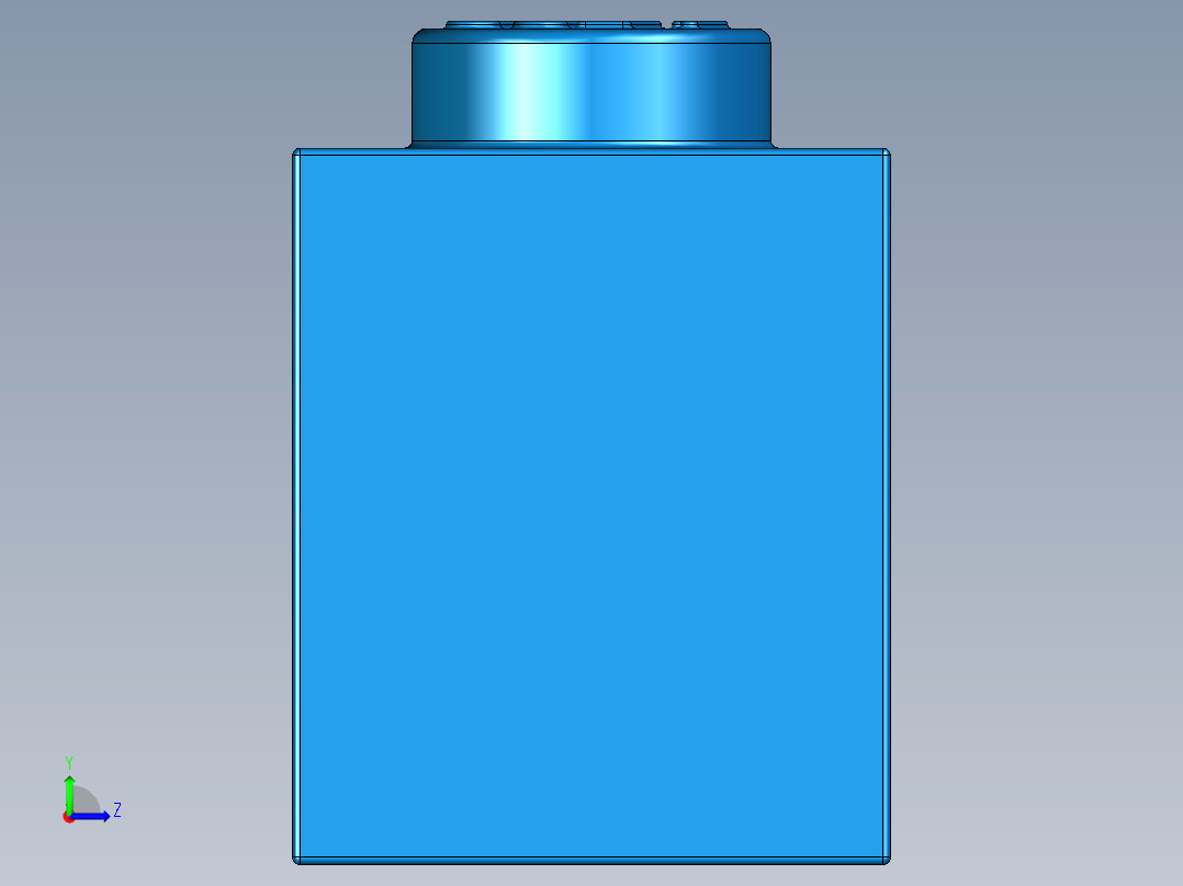 乐高套装 4421基本积木-300923 Bright Blue Brick 1 x 6.STEP左视图