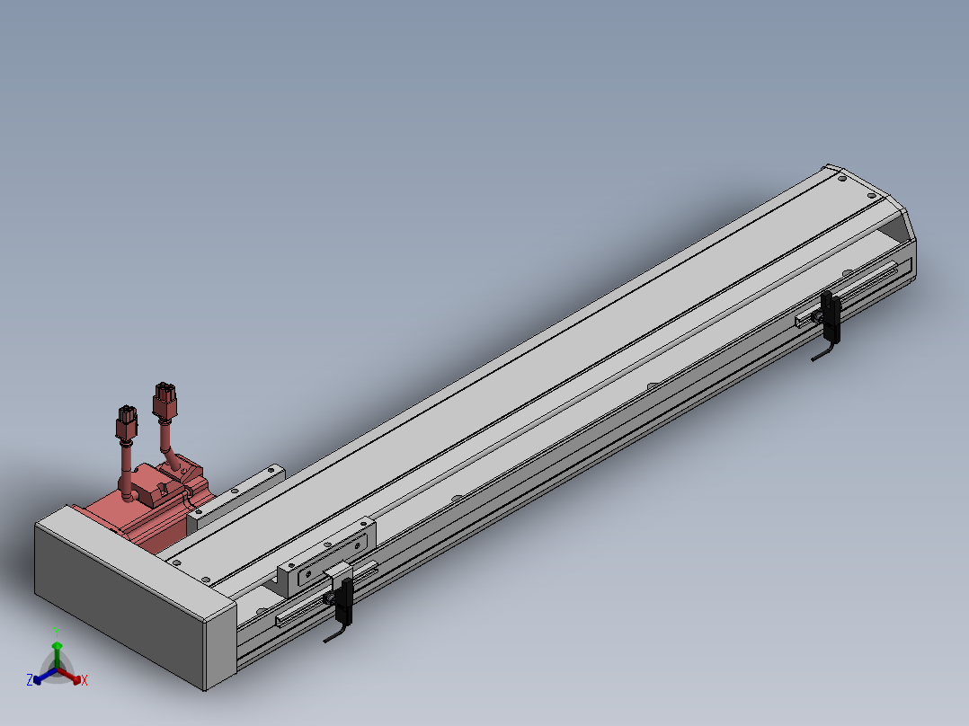 精密模组MY100-T10-500L-BR-P20B-C4-C正等轴测图
