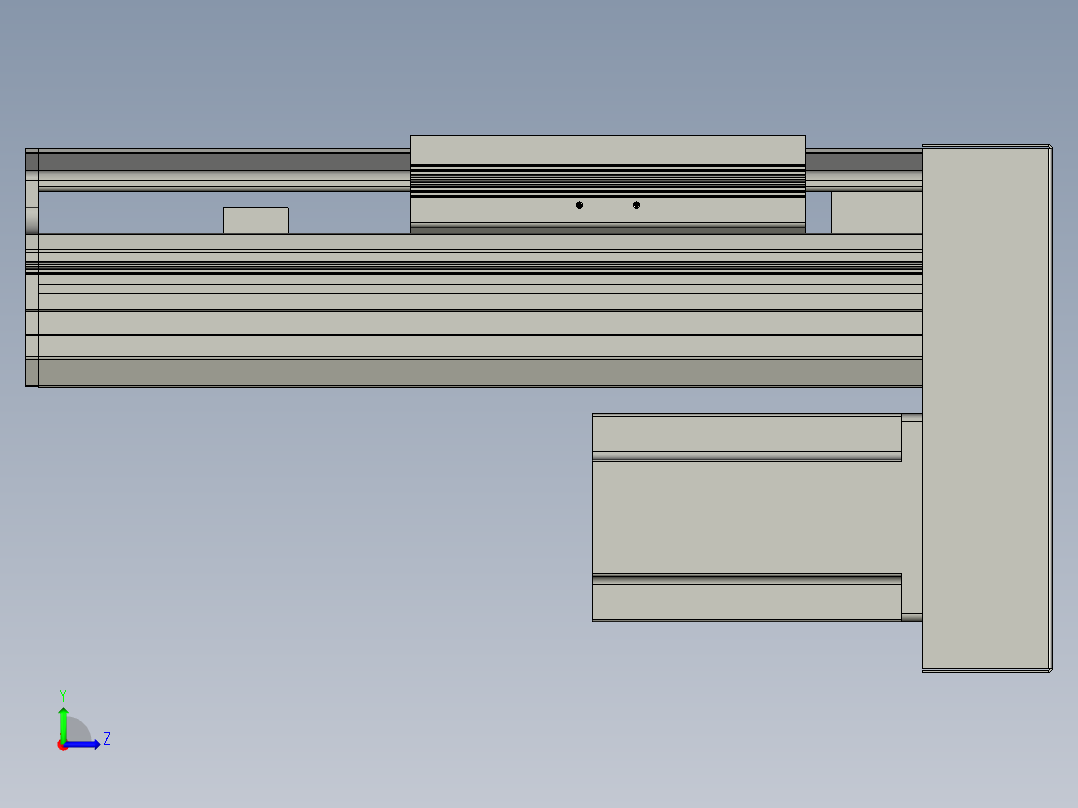 直线模组LHA170-S100-D设计图纸左视图