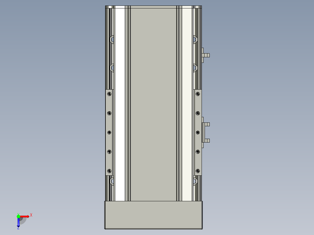 直线模组LHA170-S100-D设计图纸俯视图