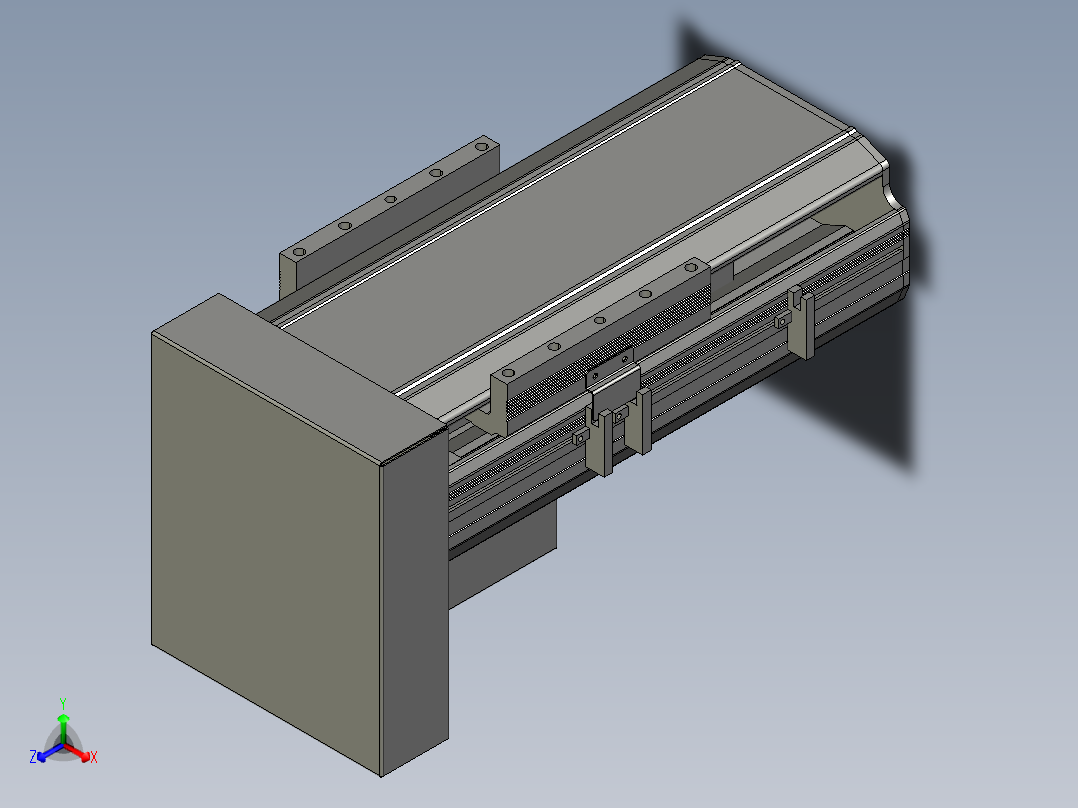 直线模组LHA170-S100-D设计图纸正等轴测图