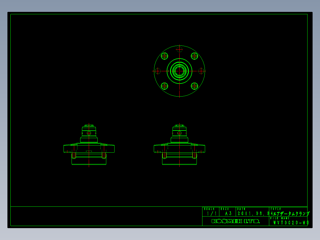 KOSMEKWVT0020-MG多系列多零件图纸模型多系列多零件图纸模型