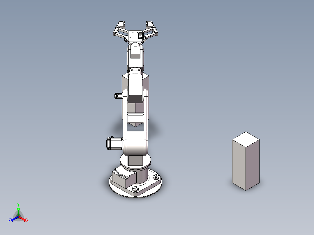 三轴旋转机械臂正等轴测图
