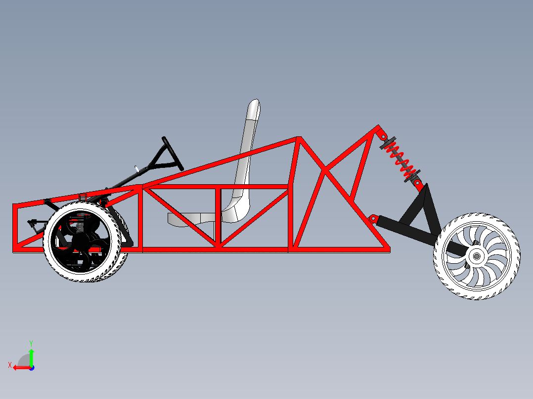 平行个人驱动混合车后视图