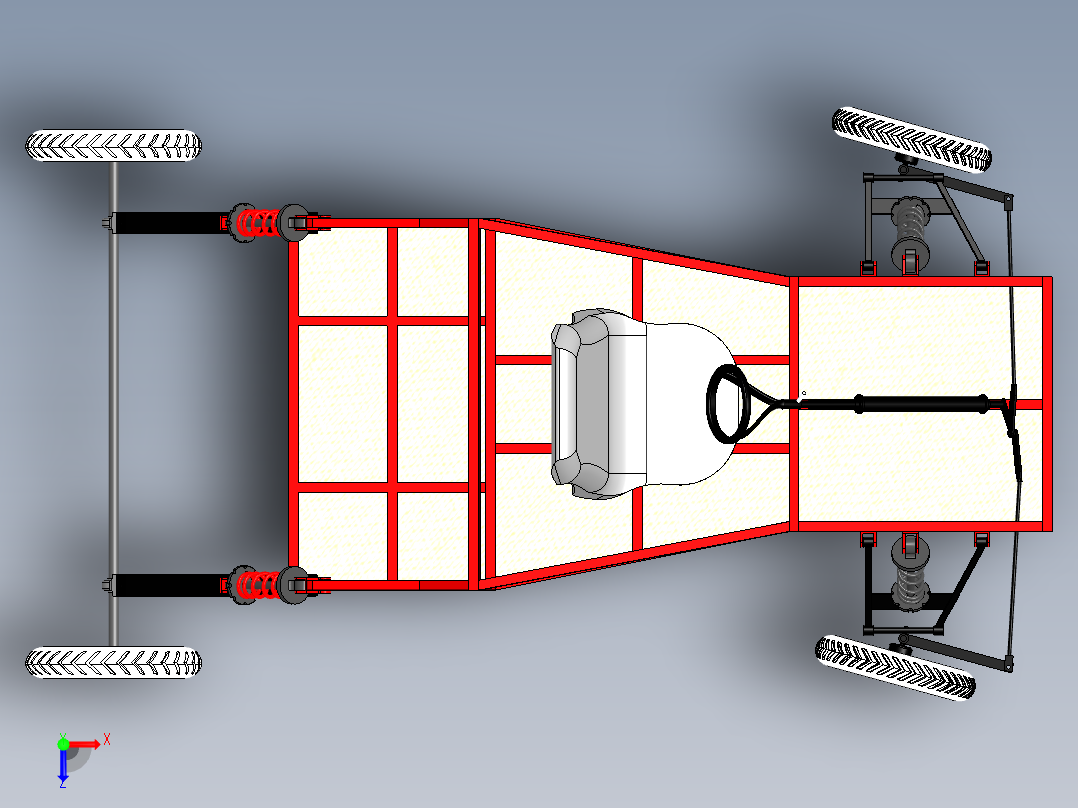 平行个人驱动混合车俯视图