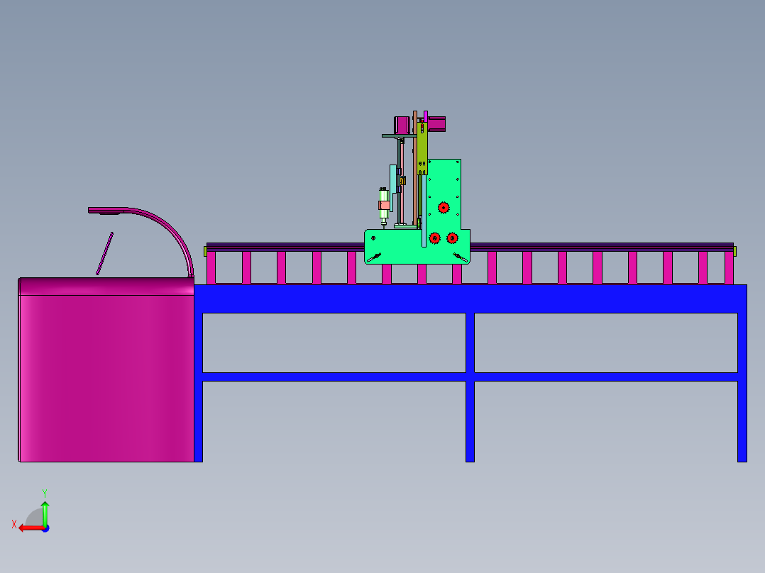 大型高密度板雕塑模具机后视图