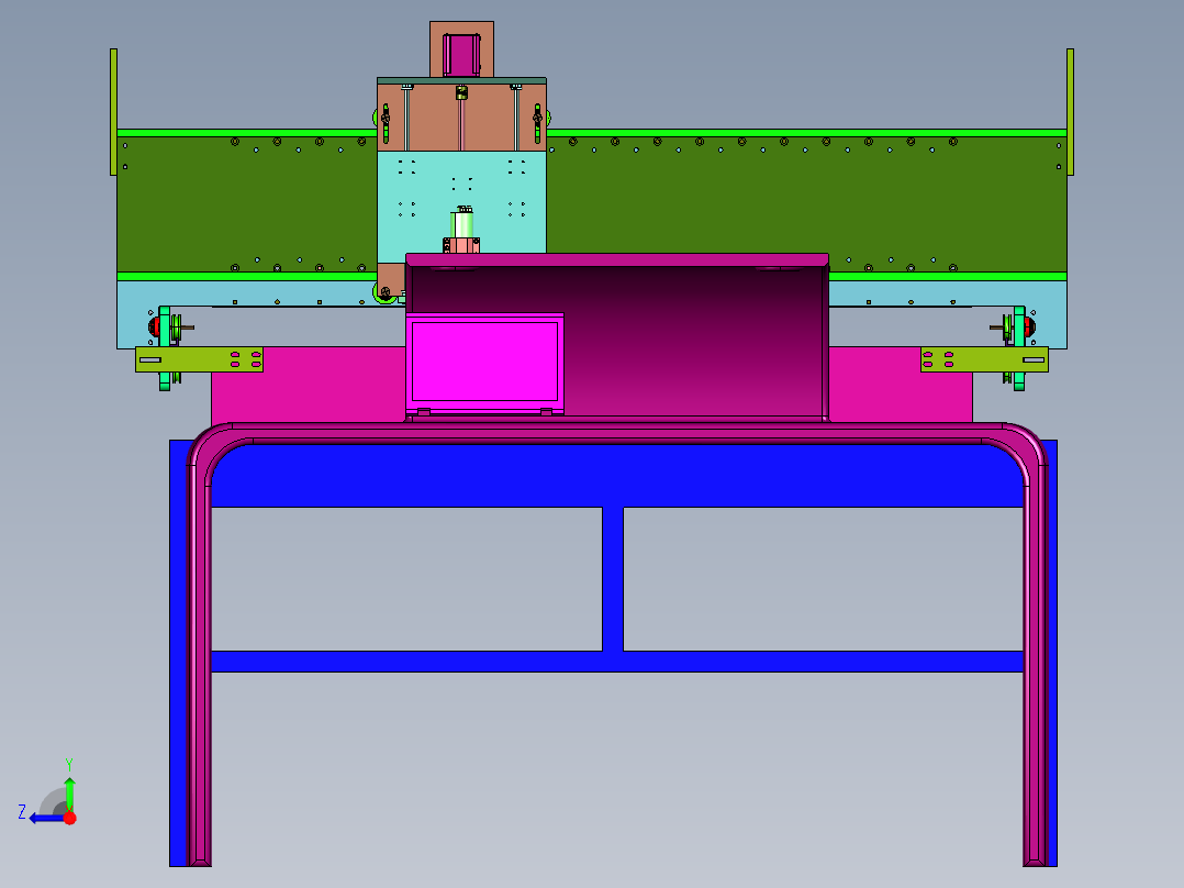 大型高密度板雕塑模具机右视图