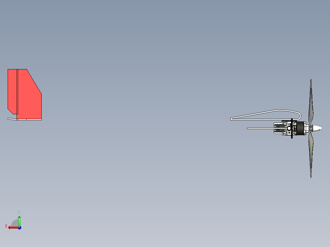 矢量RC飞机后视图