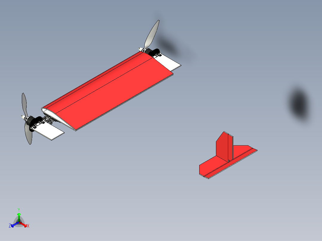 矢量RC飞机正等轴测图