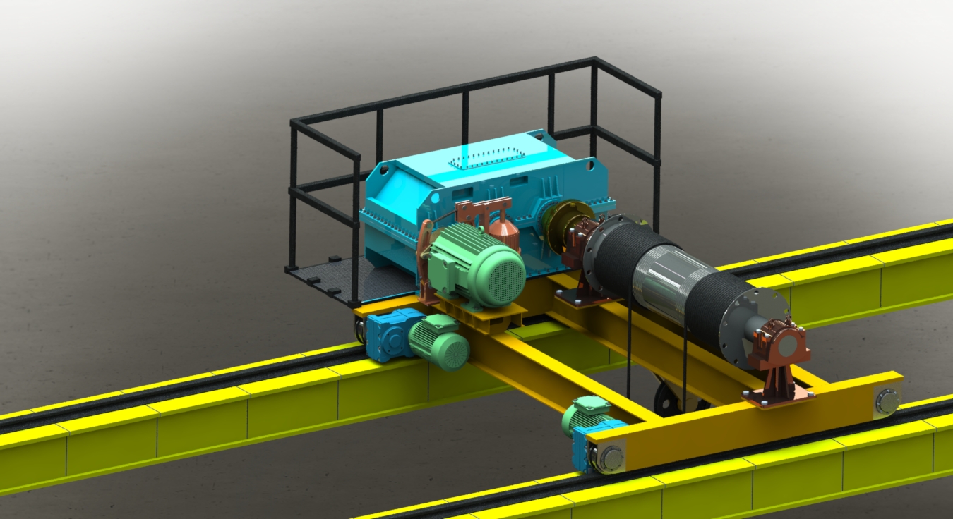 车间起重机天车sw23可编辑